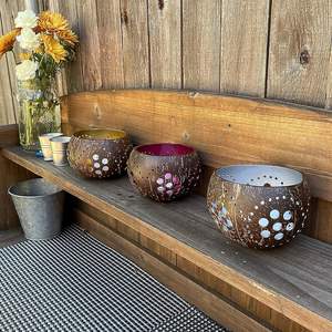 Tazón y pinzas de cáscara de coco hechas a mano naturales al por mayor/Tazón de helado de coco/Tazón de coco Precio barato de vietnamita. - Product Image 1