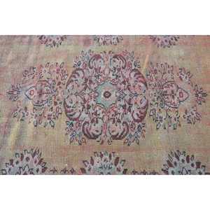 Alfombra Turca Grande de 5.2x8.2 pies, Alfombra Vintage, Alfombra con Rayas Rojas - Product Image 5