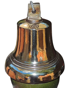 Campana de metal hecha a mano con acabado de color negro para el hogar al aire libre celebración del Día de Navidad colgante decorativo fundido - Product Image 2