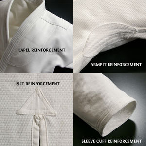 Kimono de Jiu-Jitsu Brasileño para Competición, Homologado por la IBJJF, en Blanco, Azul y Negro, Ajuste Personalizado - Product Image 2