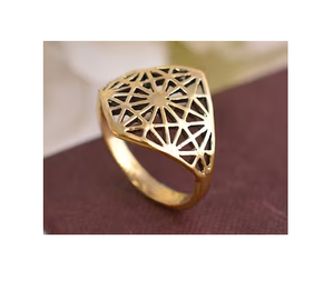 ดีไซน์ดี แหวนทองเหลือง คุณภาพสูง เครื่องประดับ เครื่องราง แหวนทองเหลือง ของขวัญสําหรับผู้หญิงและเด็กผู้หญิง - Product Image 2