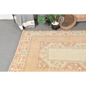 พรมขนสีเบจสีส้ม5x8ft คลาสสิกแบบดั้งเดิมลายเย็บปะติดแผ่นรองยางเหนียวสำหรับห้องนั่งเล่นหรือห้องนอน - Product Image 5