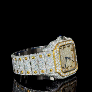 Reloj de Cuarzo con Incrustaciones de Moissanita, Elaborado con un Brillo Excepcional y Acabados Detallados, Acero Inoxidable de Lujo - Product Image 6