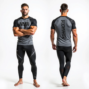 Protector de erupción de compresión personalizado para entrenamiento de MMA Kimono de jiu jitsu de rendimiento atlético completa y de manga corta - Product Image 6