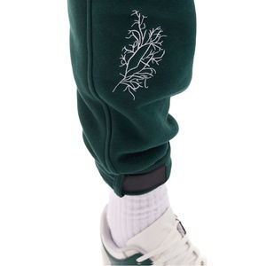 Ensemble de survêtement 2 pièces épais personnalisé, effet délavé à l'acide, avec broderie délavée au soleil et patchs, comprenant un pantalon de survêtement et un sweat à capuche - Product Image 6