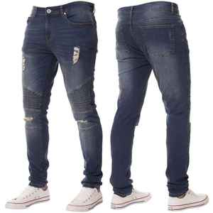 2025 Thời Trang Người Đàn Ông Mới Của Jeans Tùy Chỉnh Thực hiện Côn Xếp Chồng Lên Nhau Jeans Cho Nam Giới Mỏng Phù Hợp Với Quần Người Đàn Ông Jeans Quần - Product Image 6