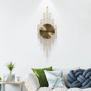 นาฬิกาแขวนผนังขนาดใหญ่สำหรับห้องนั่งเล่นห้องนอนห้องอาหารสำนักงานตกแต่งด้วยโลหะรูปดาวไม่ฟ้อง - Product Image 4