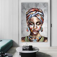 Usine Homedecor vente en gros à la main huile acrylique peinture mur Art Figure cadre personnalisé toile Texture photo Portrait peinture