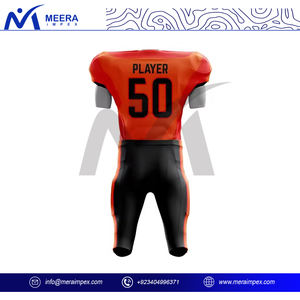 2025 personnalisé hommes Football américain maillot ensemble respirant Polyester Spandex tissu uniforme avec pantalon pour Match d'équipe ou entraînement - Product Image 4