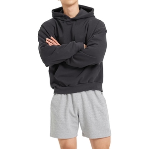 Sweat à capuche style streetwear pour homme Sweat à capuche classique de couleur unie pour homme Sweat à capuche zippé avec poche kangourou - Product Image 1