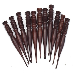 Agujas de Ganchillo de Madera Maciza Latifi Silk Exports, Agujas de Tejer Hechas a Mano, Bordado, Costura, Diferentes Tamaños, Tejidas - Product Image 2