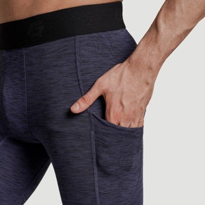 Leggings Deportivos de Compresión para Hombre, Transpirables, de Cintura Media, Elásticos, Sólidos, para Fitness, Correr, Baloncesto, Venta al Por Mayor Personalizada - Product Image 5