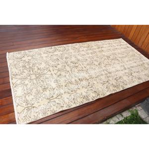 Tapis turc vintage 3,5x6,7 pieds, tapis persan blanc - Product Image 2