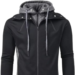 เสื้อฮู้ดดี้ซิปเต็มตัวทรงปกติสำหรับผู้ชาย พิมพ์ลายโลโก้ 3 มิติแบบนูน ปี 2025 คุณภาพสูง ผลิตจากโพลีเอสเตอร์/คอตตอน ระบายอากาศได้ดี กันลม - Product Image 2