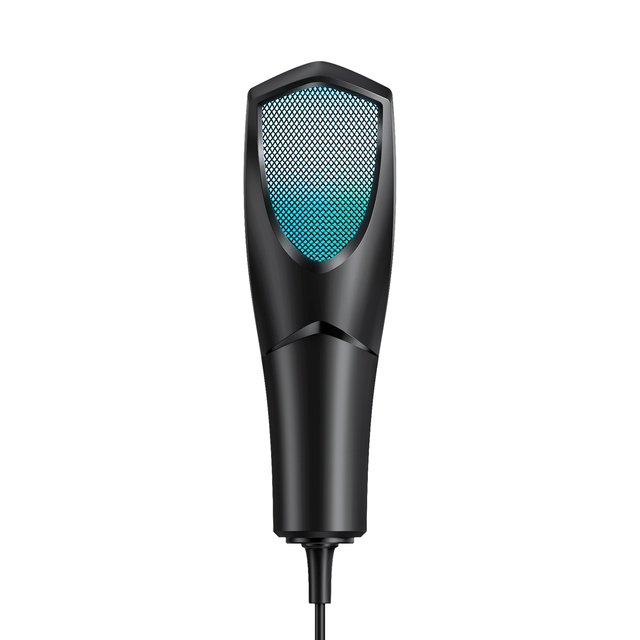 RGB Streaming USB Condenser Microphone with Directional Pickup Shock Mount for Gaming Recording Podcast Live Broadcast Computer