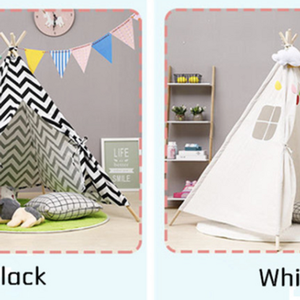 Tente de jeu pliable en toile de coton pour enfants, tente de jeu pop-up souple pour le jeu et les activités sportives pour les enfants de tous âges - Product Image 2