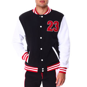Men's Baseball Varsity <b>Jacket</b> Winter Wear Full Sleeves Stand Collar Front Logo Embroidery <b>Patches</b> - Product Image 2