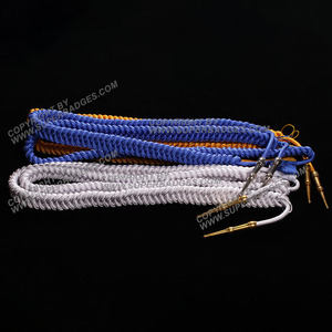 Hilo de cintas de seda Aiguillette de calidad superior para cordones de citación ceremonial, uniformes de miembros del personal, accesorio con patrón de logotipo - Product Image 6