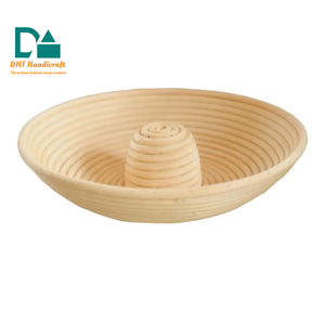 Cesta de Pan de Ratán Ecológica, Redonda, Blanca, Material Natural, Muestras Gratis con Forro - Product Image 4