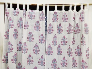 ผ้าม่านลายคลื่นผ้าฝ้ายพิมพ์ลายด้วยมือคุณภาพสูง สวยงาม ทันสมัย หรูหรา สำหรับประตู  งานฝีมือจากช่างผู้เชี่ยวชาญ ป้องกันแสงได้เต็มที่ - Product Image 4