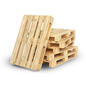Euro EPAL Wood Pallet 40x48 Inches 4-Way Entry Standard Industrial Shipping <b>Crate</b> with Slip Sheet for Logistics - Product Image 3