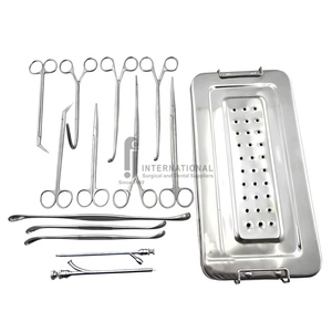 Juego de herramientas de colecistectomía reutilizables ligeras de acero inoxidable alemán de alta calidad, 25 uds., uso eléctrico Manual, instrumentos quirúrgicos CE - Product Image 4