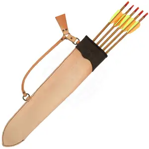 Кожаный держатель стрелы для стрелы-сумка для стрельбы из лука-ковер для стрел-традиционная замша для стрельбы из лука
