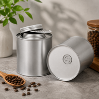 Boîte en métal vide de 90*120 mm, boîte d'emballage pour thé matcha, boîtes en métal, vente en gros, boîte en étain personnalisée, boîte à thé