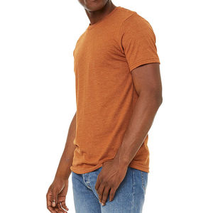 T-shirts décontractés à manches courtes pour hommes, couleur unie, col rond, coupe régulière, séchage rapide, avec option de logo personnalisé, en vrac, unisexe - Product Image 2