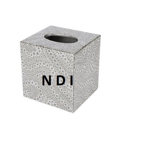 Boîte de support de papier de soie de produit de qualité supérieure forme carrée métal personnalisé pour barres dessus de table boîte de support de mouchoirs décoratifs - Product Image 1