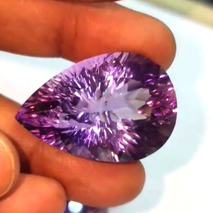 4 Pcs d'Améthyste Naturelle 33mm à 36mm Poire Ovale Découpée au Laser 440 Cts Lot Iroc Ventes Pierres Précieuses Lâches de Haute Qualité US $426 pour Tous - Product Image 3