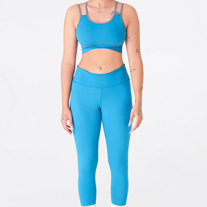 Conjuntos de Yoga Personalizados de Cintura Alta, Ropa Deportiva, Leggings de Yoga sin Costuras, Mallas de Gimnasio y Sujetador Deportivo para Mujer - Product Image 4
