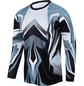 Nueva camiseta de carreras personalizada 100% poliéster impreso de talla grande de manga larga chaqueta de motocicleta Motocross ropa de carreras de autos de motocicleta - Product Image 5