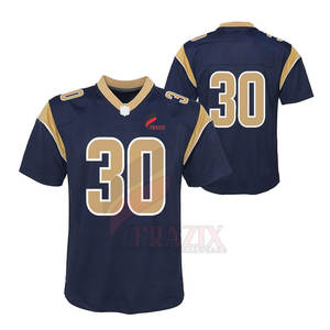 Nouveauté, maillots de football américain personnalisés pour hommes, respirants, grande taille, manches courtes, vente en gros - Product Image 3