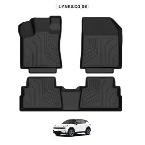 Accessoires d'intérieur personnalisés OEM ODM Tapis de voiture TPE tous temps Tapis de sol de voiture spéciaux de luxe pour LYNK et CO-06