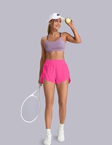 Women Short Casual Summer Breathable High <b>Waist</b> Sportswear Yoga Running Athletic Lounge Streetwear Custom Fashion Brand Clothing - Product Image 5