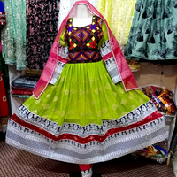 Robe Maxi Afghane en Coton 3 Pièces Turquoise Patyala Panache, Broderie Intricata pour Fête, Dernière Tendance Traditionnelle, Élégance Assurée
