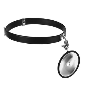 Stainless steel head <b>mirror</b> with black <b>plastic</b> head band custom made high quality head bands for sale - Product Image 1