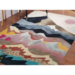 Abstract Mountain <b>Rug</b>: 3D Printed Anti-Slip Accent Carpet,<b>Chenille</b> <b>Rug</b> - Product Image 5
