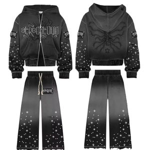 Survêtements de sport classiques avec broderies et impressions, vêtements de sport de plein air, vêtements d'entraînement, survêtements à capuche pour homme - Product Image 2