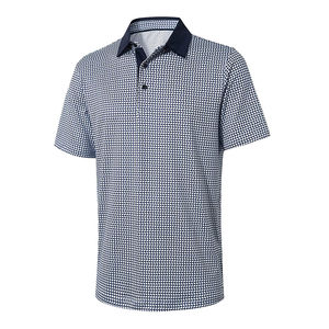 Polo personalizado de golf para hombre, camiseta de manga corta, rendimiento, poliéster, licra, impresión por sublimación antiarrugas, impresión personalizada - Product Image 2