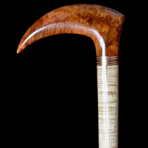 Bâton de marche en bois et résine antidérapant et confortable avec poignée robuste multiforme pour personnes âgées et rééducation - Product Image 4