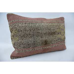 Alfombra Kantha de lana beige de 16x24 pulgadas con almohada tejida vintage - Product Image 2