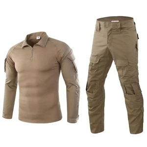 Uniforme táctico de camuflaje para senderismo al aire libre, camisas de entrenamiento y caza, pantalones, coderas y rodilleras, trajes de rana, patrón de logotipo personalizado - Product Image 1