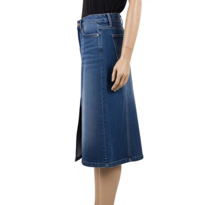 กระโปรงยีนส์ระบายอากาศผสมสแปนเด็กซ์ เนื้อผ้านุ่มยืดหยุ่น แฟชั่นทันสมัย ใส่ได้ทุกวัน สวมใส่สบาย ขายส่ง - Product Image 3