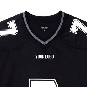 Maillot de football personnalisé Healy en mesh noir, col en V, manches courtes, anti-transpiration, pour homme adulte, numéro 7 imprimé - Product Image 3