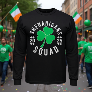 Camisetas Promocionales de Manga Larga para el Día de San Patricio 2025, Camisetas Combinadas para Eventos, Equipo de Travesuras - Product Image 3