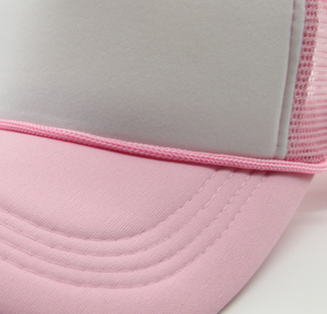 Gorro de cuerda decorativo con diseño de logotipo personalizado ajustado de espuma Otto lisa en blanco, gorros de cordón deportivo para hombre, gorras de camionero para hombre - Product Image 4