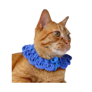 Nouveau cache-col tricoté à la main en coton avec fleur au crochet - Product Image 3