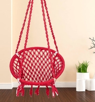 Chaise suspendue d'extérieur élégante en rotin PE pour adultes - Design rustique pour cour